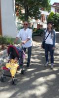 El se&amp;#328;or Rezisse i la se&amp;#328;ora Helena, con el bambino Marin&amp;#335;...