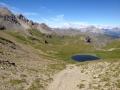 Arriv&eacute;e au Col, vue sur le Lac
