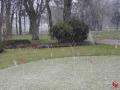 Un peu de neige au golf