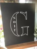 Tableau d&eacute;couvert dans un resto. "G soif". On comprend mieux le nom de notre club...