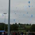 L&acirc;ch&eacute; de ballons en hommage 