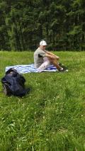Repos du randonneur entre midi et deux 